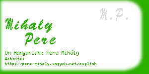mihaly pere business card